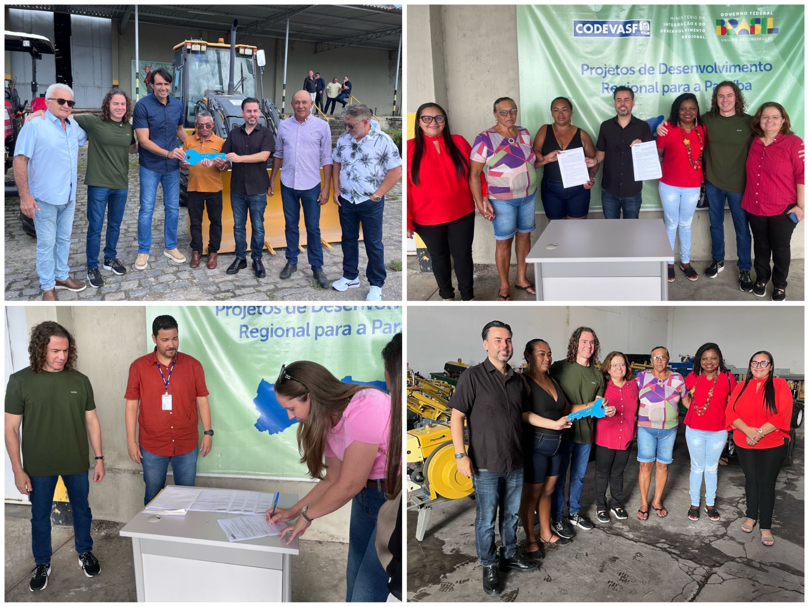 Senador Veneziano entrega máquinas agrícolas para três associações em São Gonçalo e Alagoa Grande, em parceria com a Codevasf