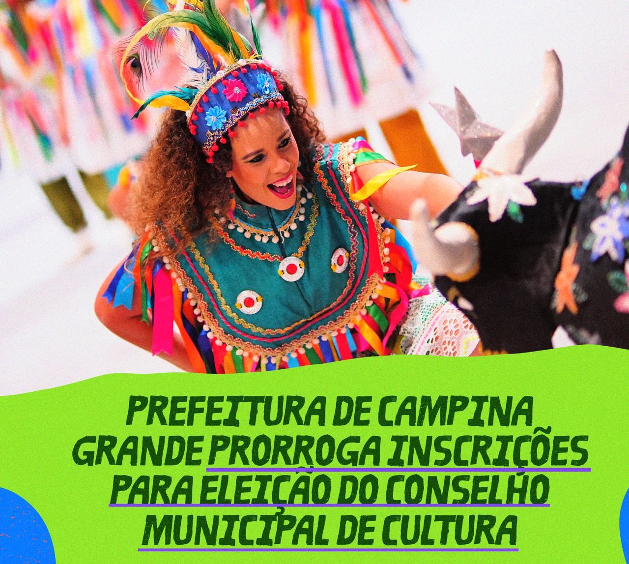 Prefeitura de Campina Grande prorroga inscrições para eleição do Conselho Municipal de Cultura