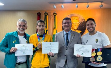 Vereador Dinho Papa-Léguas presta homenagem a atletas campinenses que se destacam no paradesporto e na Seleção Brasileira de Futebol de Cegos.